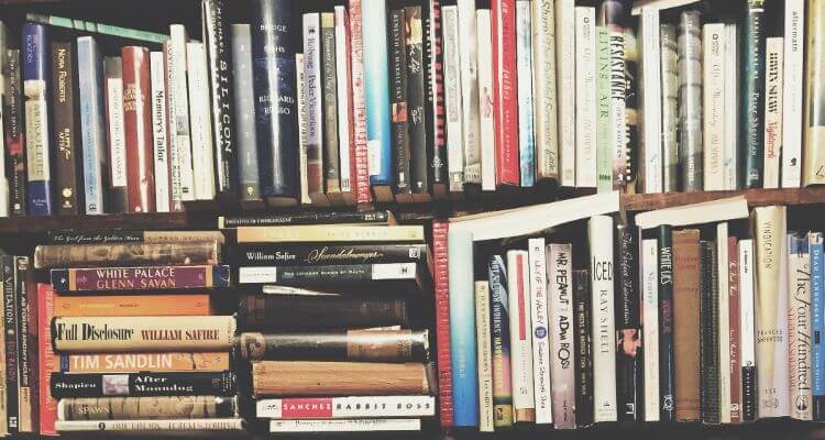 bookshelf with books 